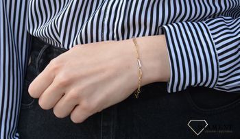 Złota bransoletka DALL'ACQUA GOLD łańcuszkowa BRE1580423sd.JPG